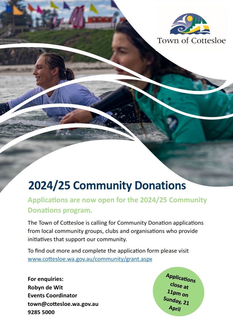APPLY NOW - 2024/45 COMMUNITY DONATIONS