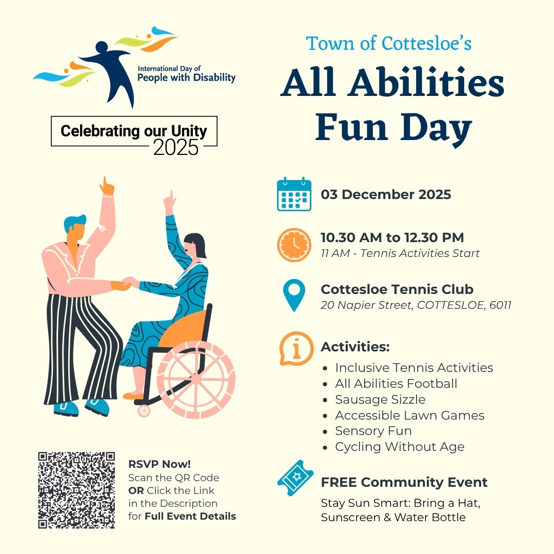 Join us for our All Abilities Fun Day on Wednesday, 3 December