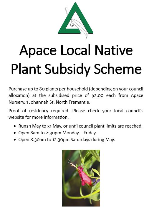 Apace Local Native Plant Subsidy Scheme