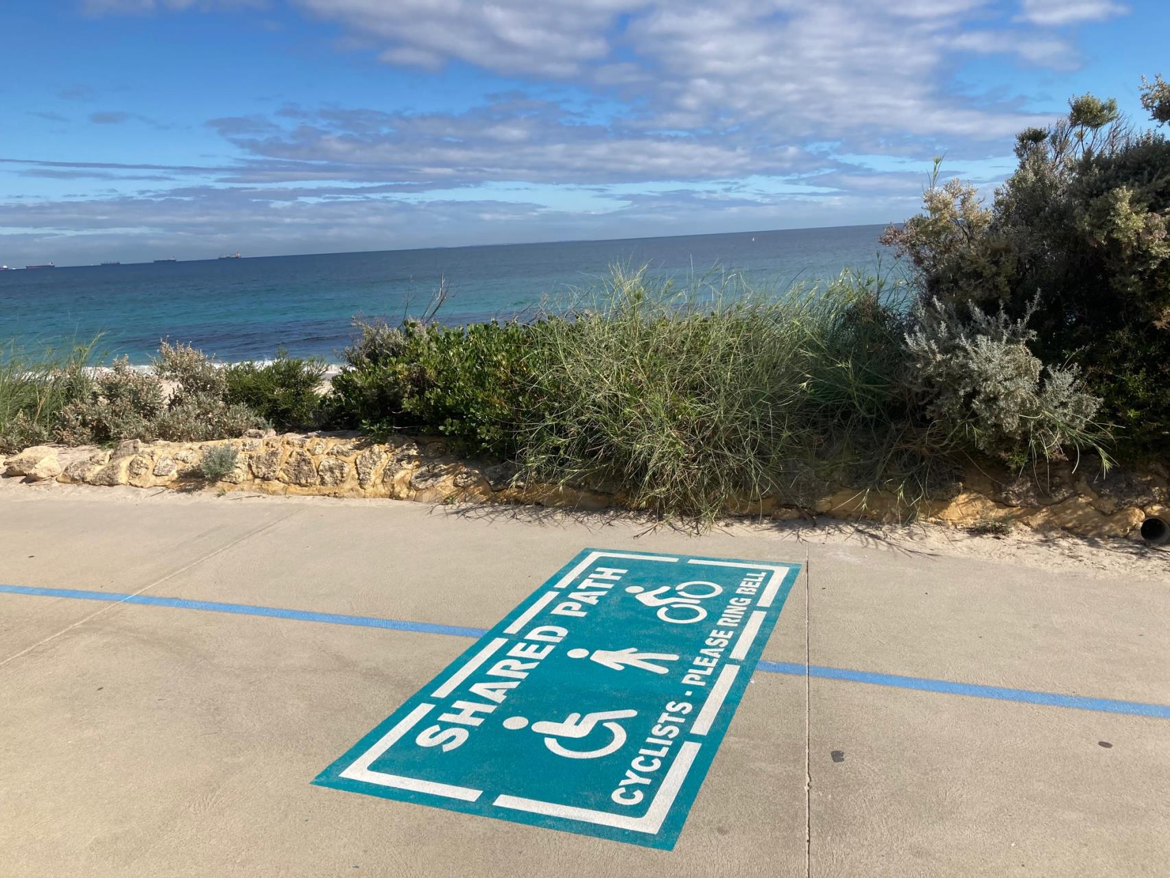 Have you seen our new shared path stencils on the foreshore?
